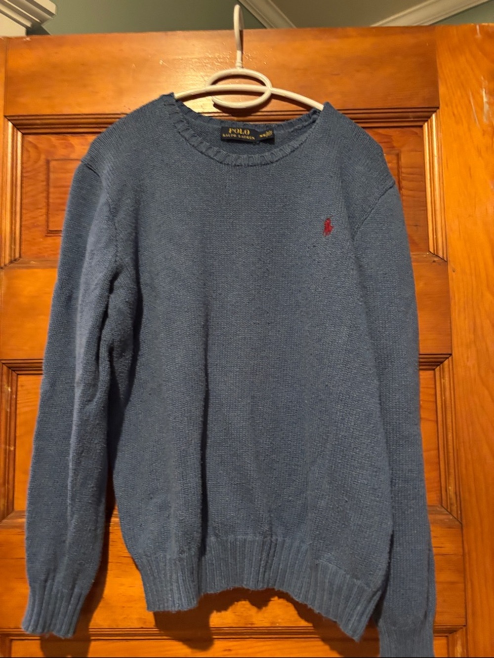 Polo by Ralph Lauren Blue Crewneck Sweater with Red Pony
